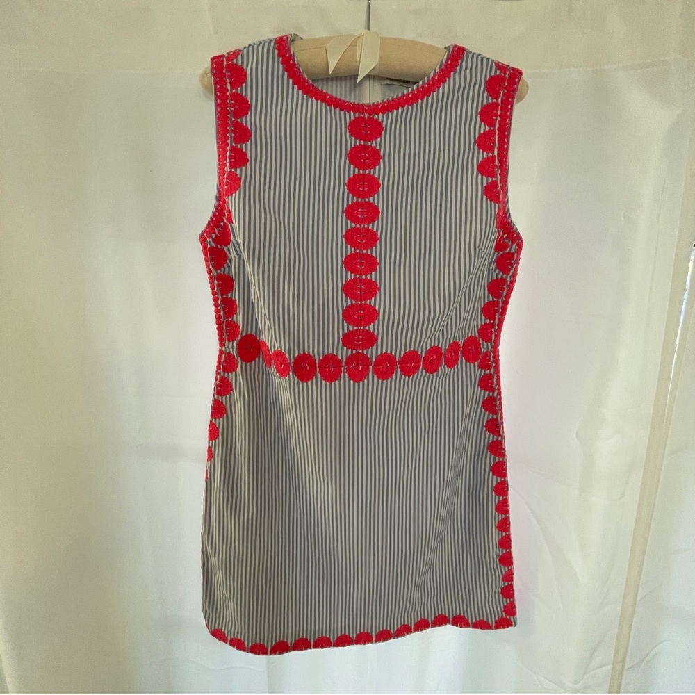 Vineyard Vines Striped Shift Dress in “Cornflower” size 8